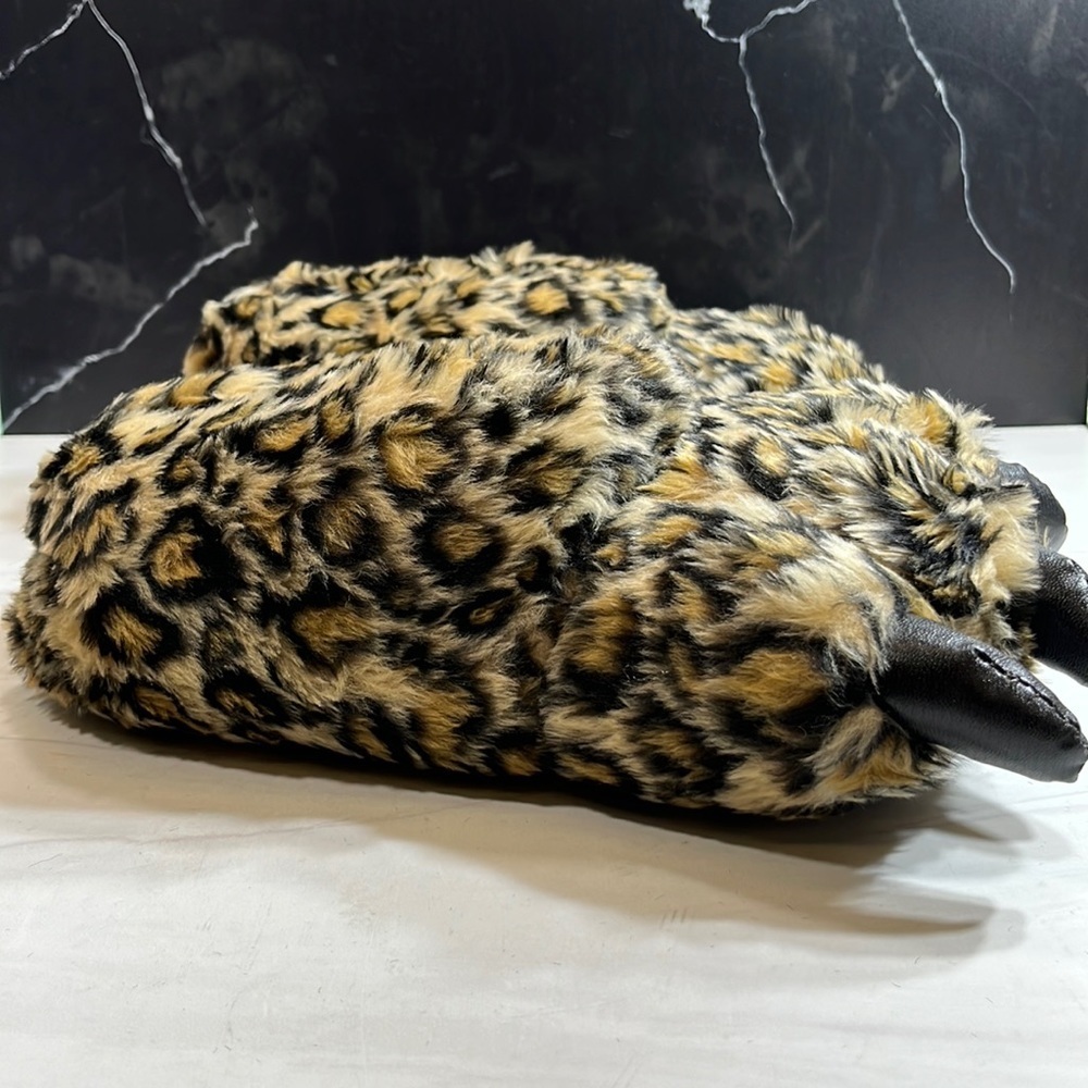 Unbranded Women’s Leopard Print Slipper Brown/Black sz 7/8 - Picture 4 of 7